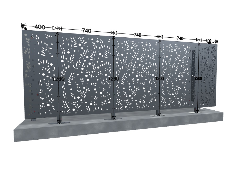 Cloture CLOTYRA - Motif BRIGADINE - Dampere